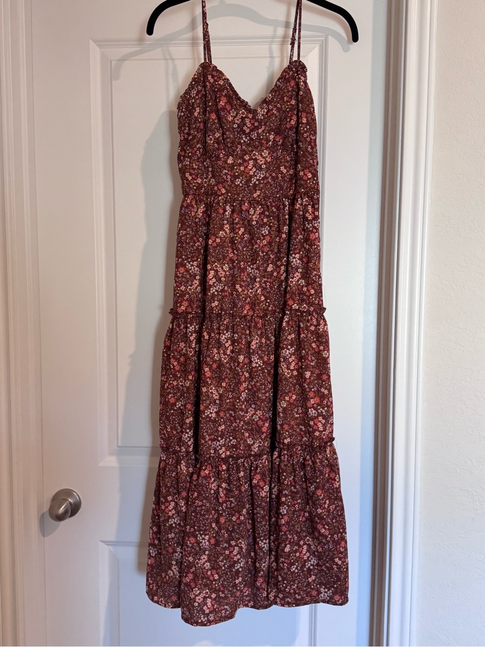 Trixxi Floral Spaghetti-Strap Midi Dress